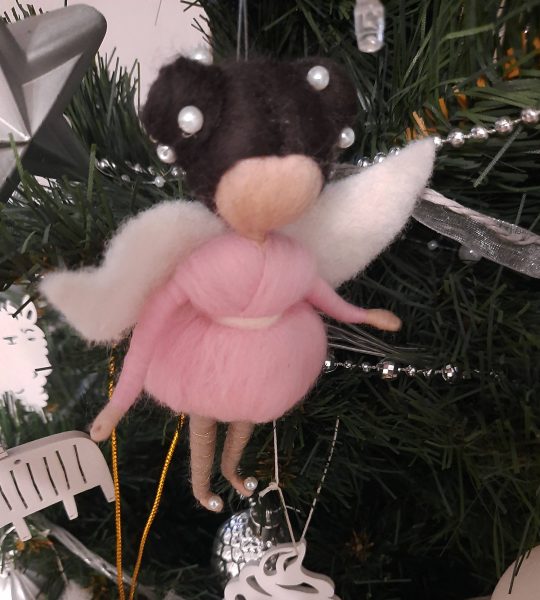 Маленька лялька янгол підвіска балерина сувенір на щастя