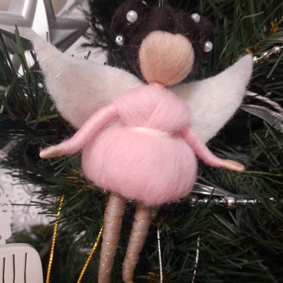 Маленька лялька янгол підвіска балерина сувенір на щастя