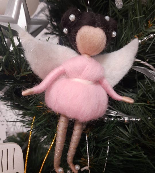 Маленька лялька янгол підвіска балерина сувенір на щастя