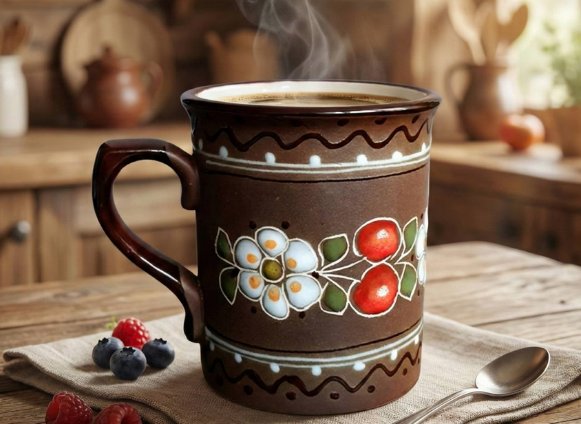 Кохання зі смаком літа: керамічна чашка з вишеньками та ромашками як подарунок на День закоханих