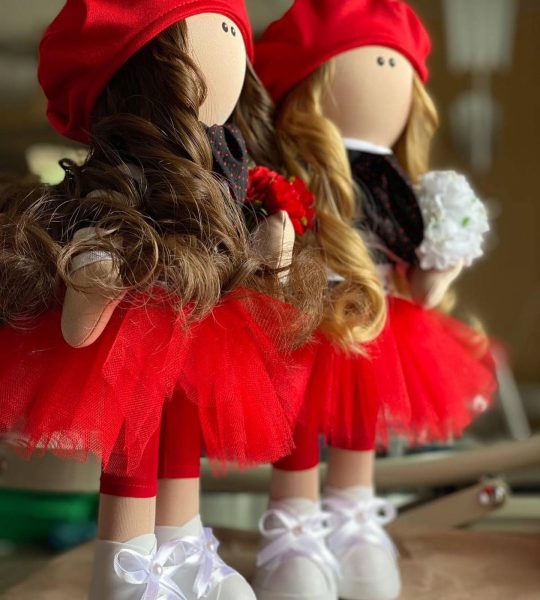 Авторська текстильна лялька парижанка у береті (на вибір!)