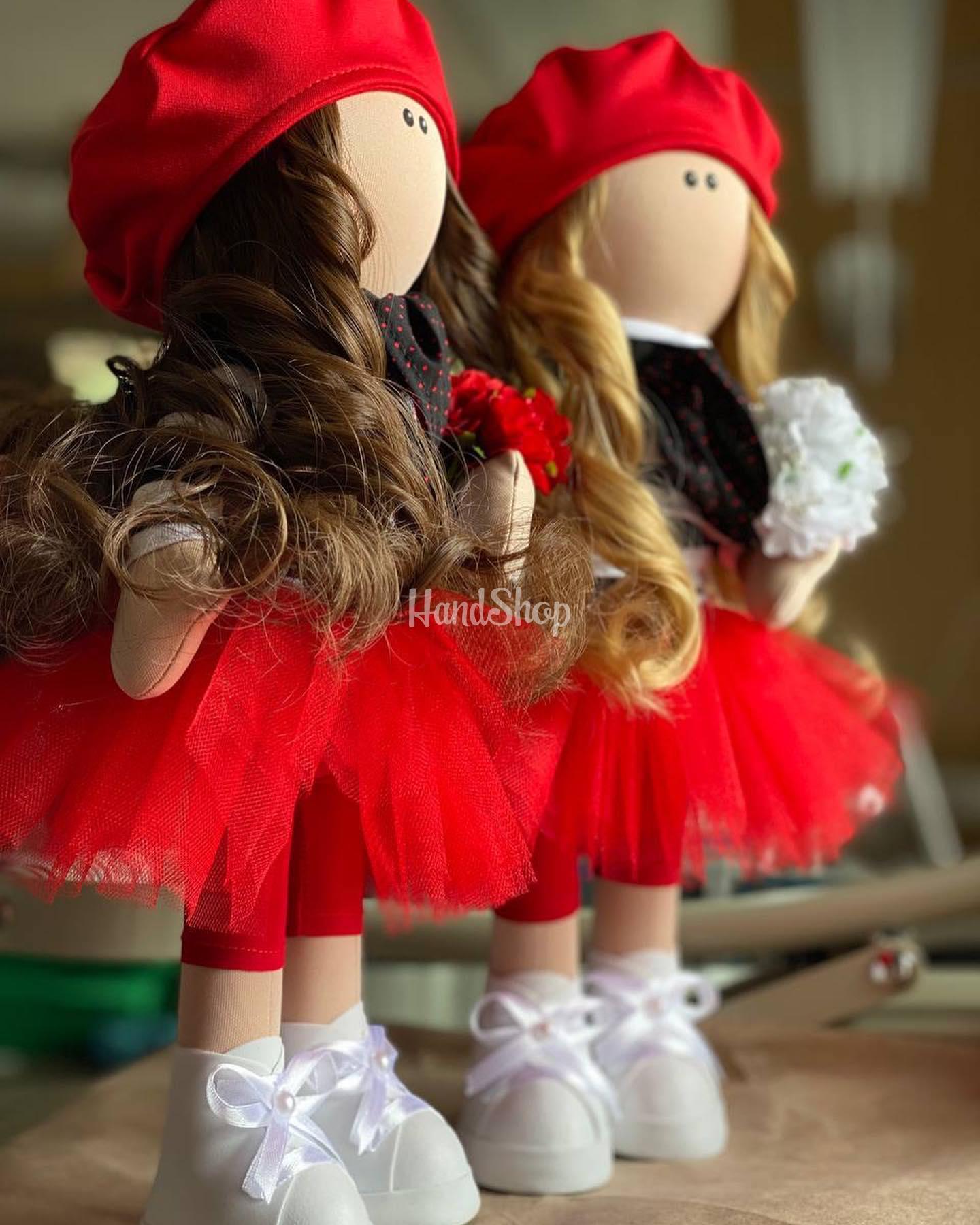 Авторська текстильна лялька парижанка у береті (на вибір!) Авторська текстильна лялька парижанка у береті (на вибір!)