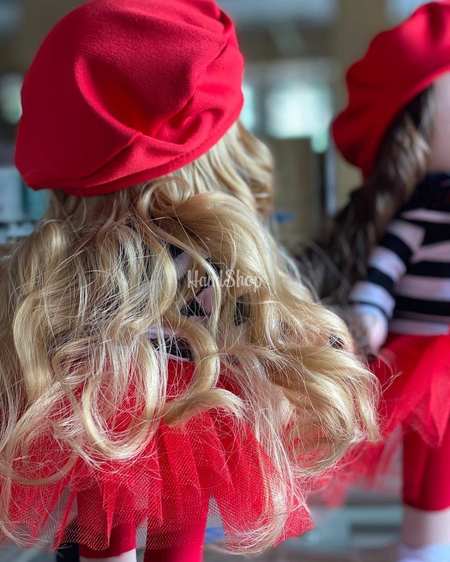 Авторська текстильна лялька парижанка у береті (на вибір!) Авторська текстильна лялька парижанка у береті (на вибір!)