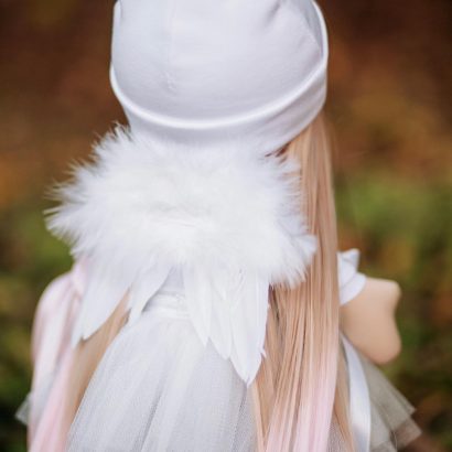 Лялька текстильна велика тільда янгол з крилами