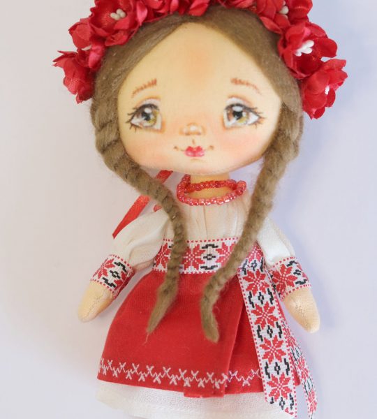 Сувенірна лялька маленька своїми руками україночка