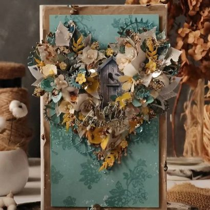 Вітальна листівка/конверт друзям на новосілля квіти