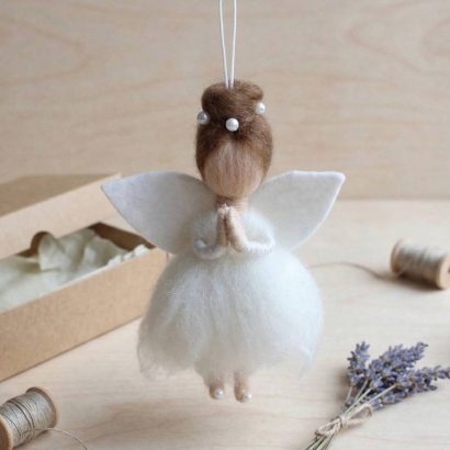 Підвіска міні лялька балерина ангелик на ниточці сувенір