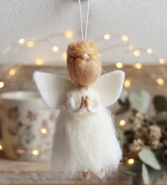 Авторська міні лялька балерина ангелик підвіска на ниточці сувенір