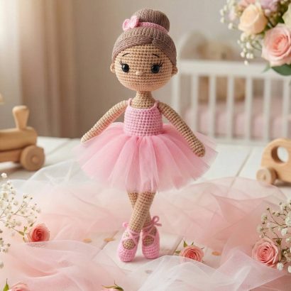 Лялька балерина в рожевих пуантах сувенірна іграшка