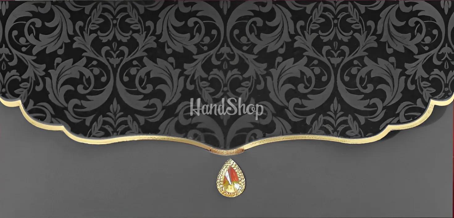 Весільний конверт для грошей чорний бархат, золотий кристал Весільний конверт для грошей чорний бархат, золотий кристал