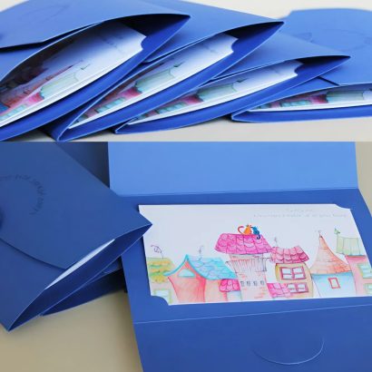 Авторська мальована листівка будинок на новосілля в конверті