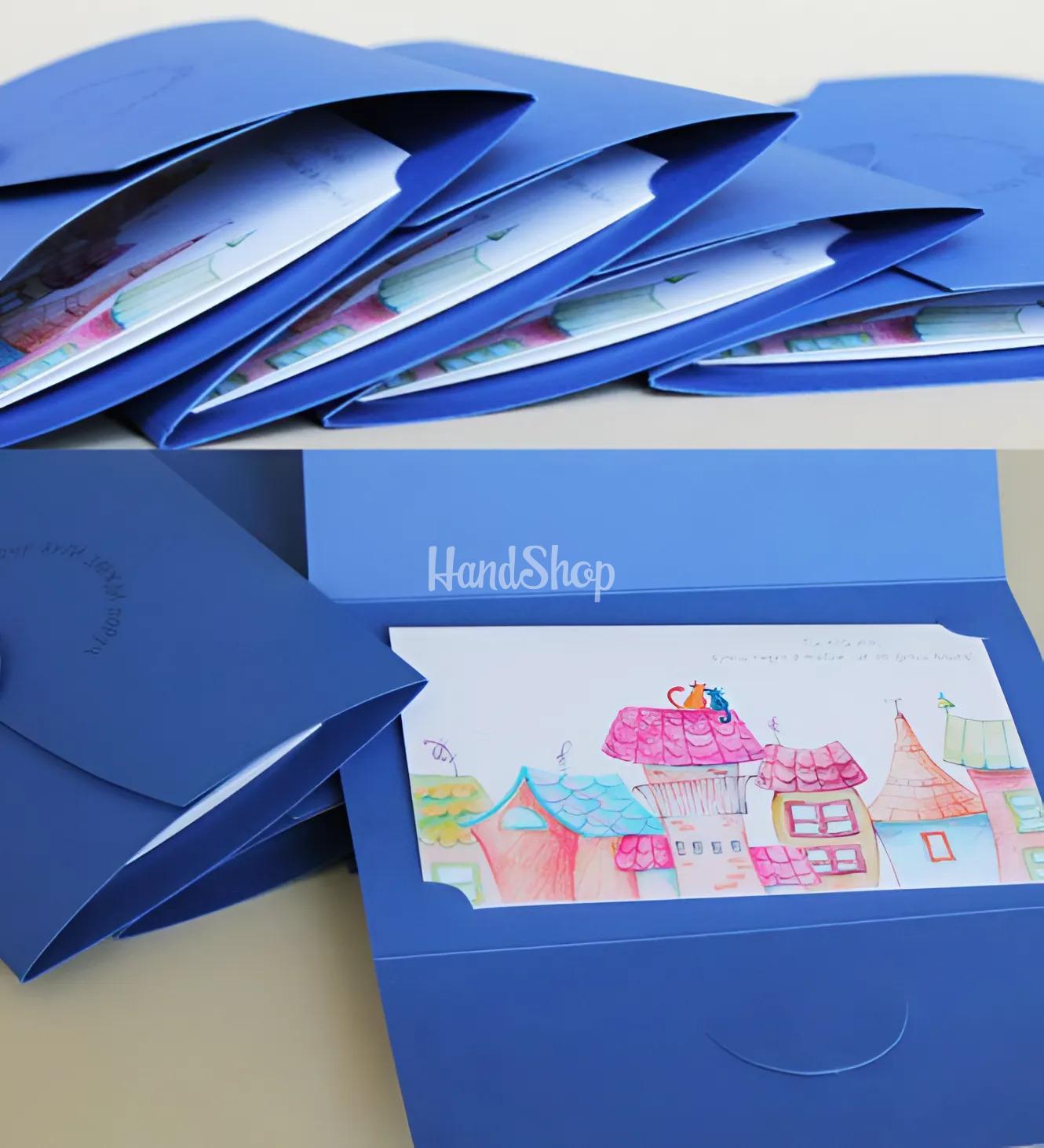 Авторська мальована листівка будинок на новосілля в конверті Авторська мальована листівка будинок на новосілля в конверті