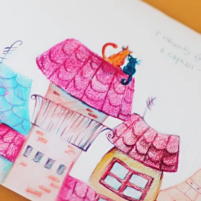 Авторська мальована листівка будинок на новосілля в конверті