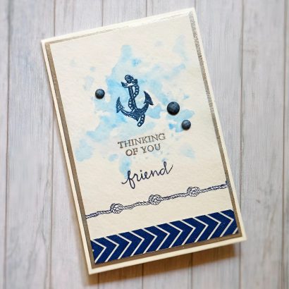 Морська чоловіча листівка день народження якір