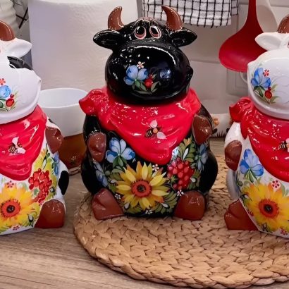 Керамічна корівка петриківський розпис (на вибір!)