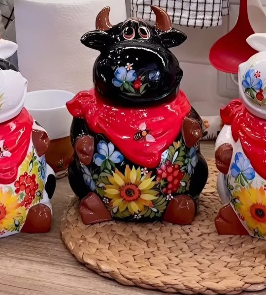 Керамічна корівка петриківський розпис (на вибір!)