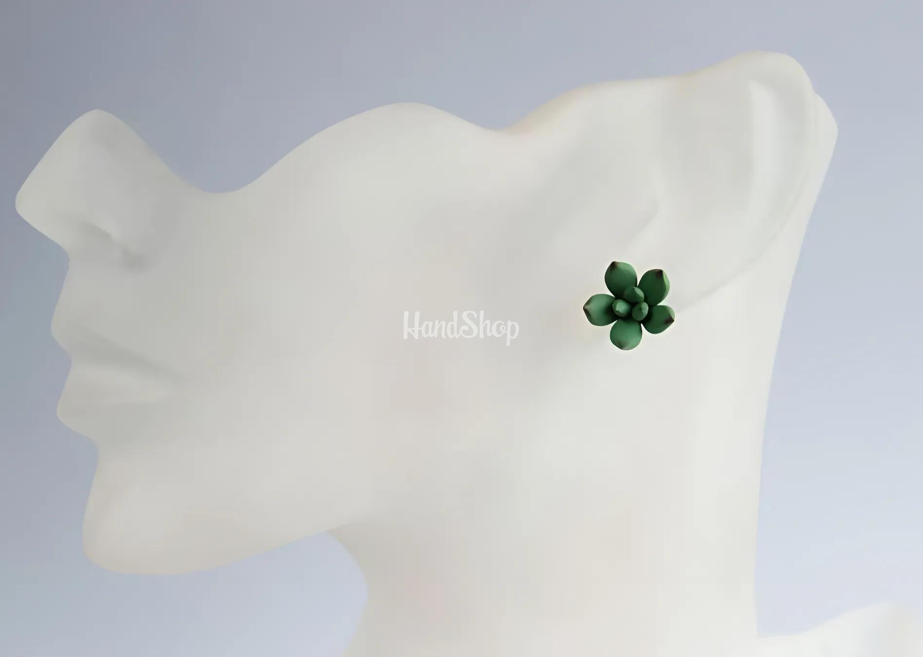 Жіночі сережки гвоздики маленькі сукуленти квіти глина Жіночі сережки гвоздики маленькі сукуленти квіти глина