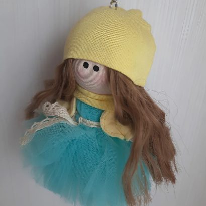 Лялька брелок своїми руками з кучерявим волоссям Ukraine