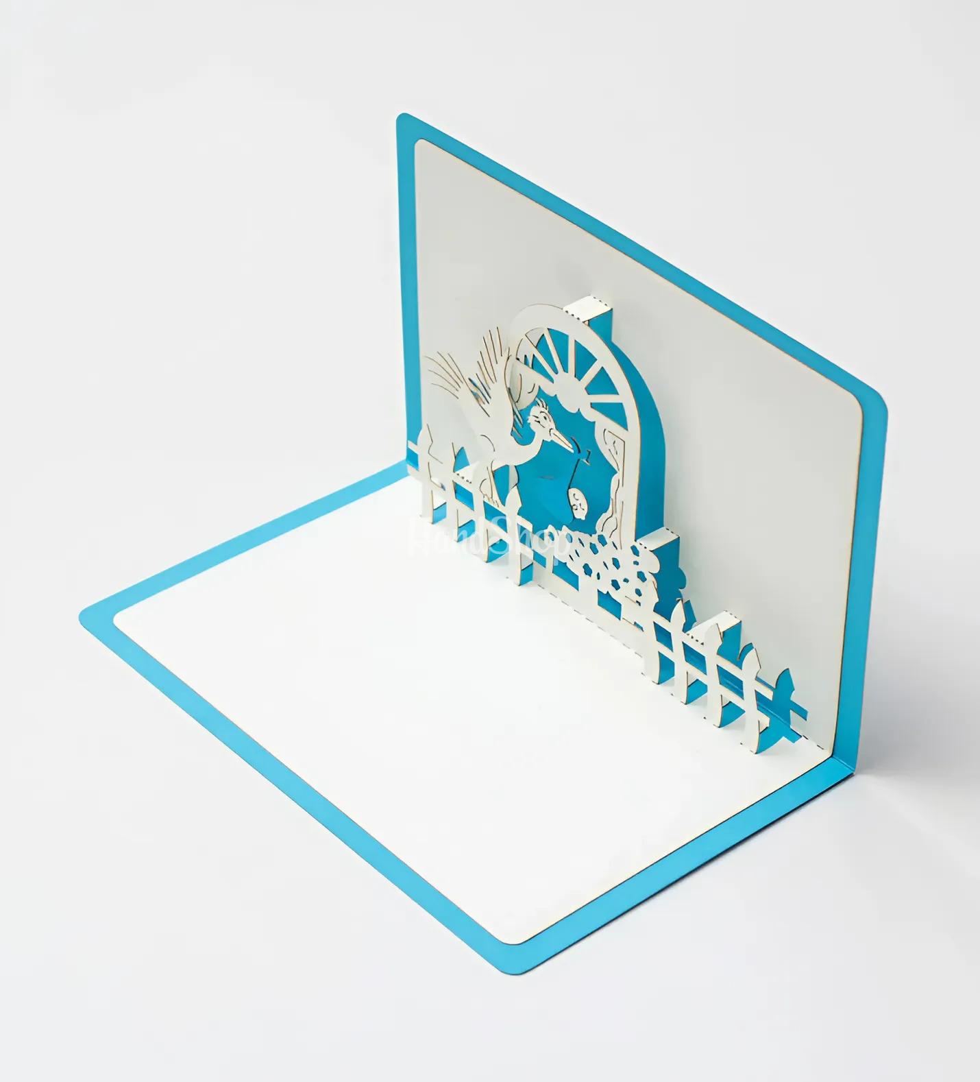 3d вітальна листівка для новонародженого хлопчика 3d вітальна листівка для новонародженого хлопчика