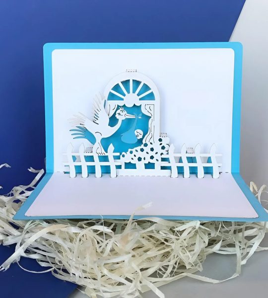 3d вітальна листівка для новонародженого хлопчика