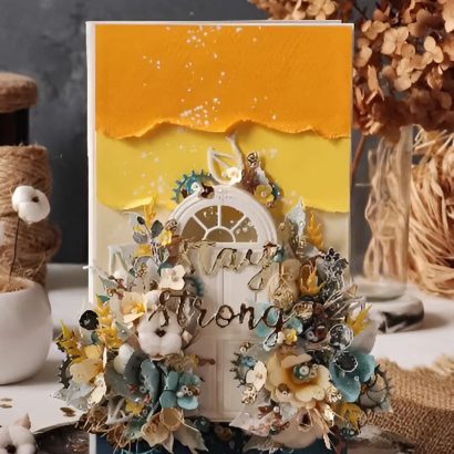 Об’ємна авторська листівка/конверт дім день народження