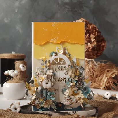 Об’ємна авторська листівка/конверт дім день народження