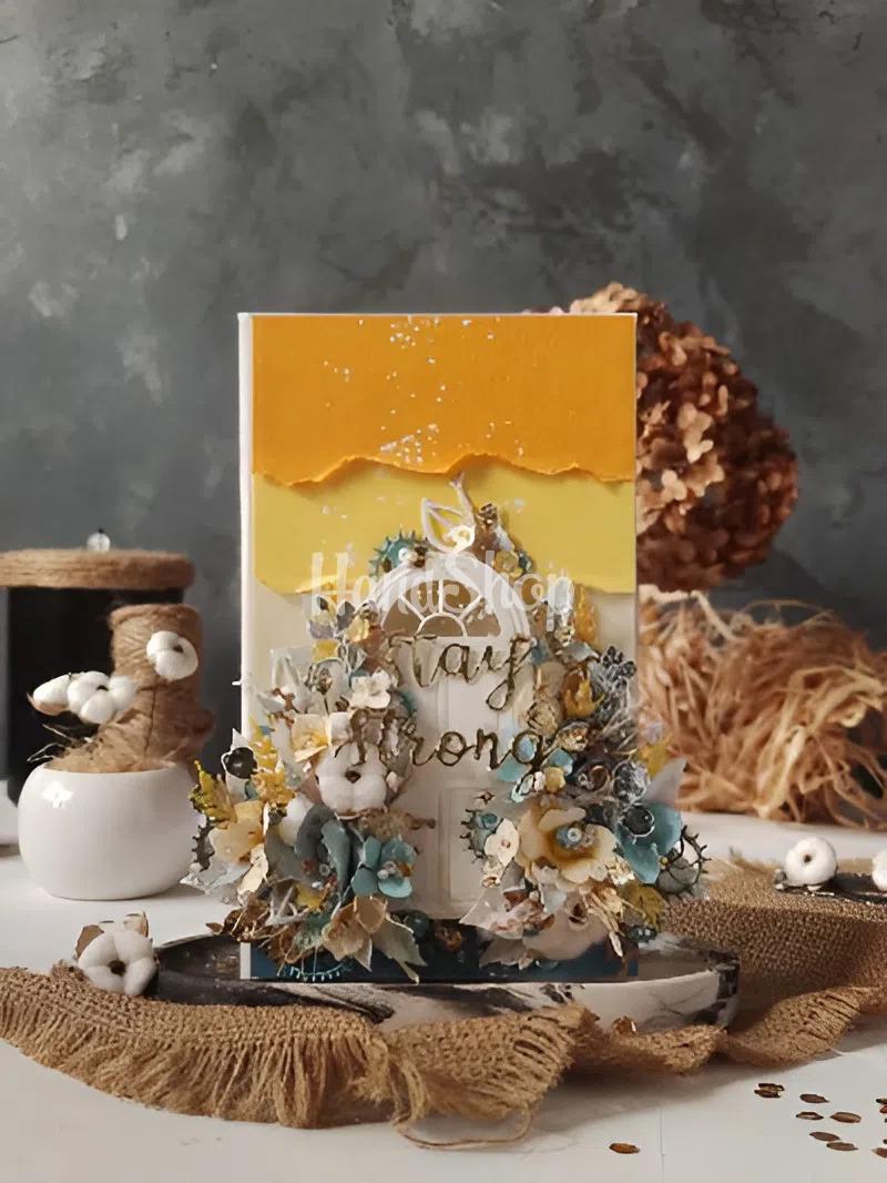 Об’ємна авторська листівка/конверт дім день народження Об’ємна авторська листівка/конверт дім день народження