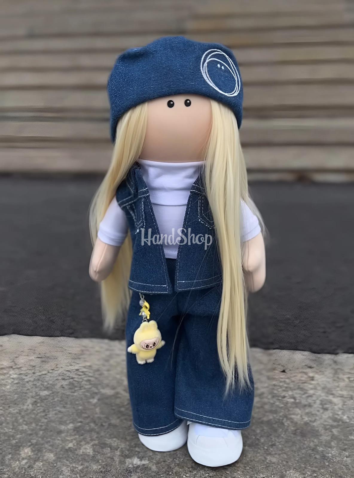 Лялька ігрова тільда блондинка з іграшкою Labubu (Лабубу) Лялька ігрова тільда блондинка з іграшкою Labubu (Лабубу)