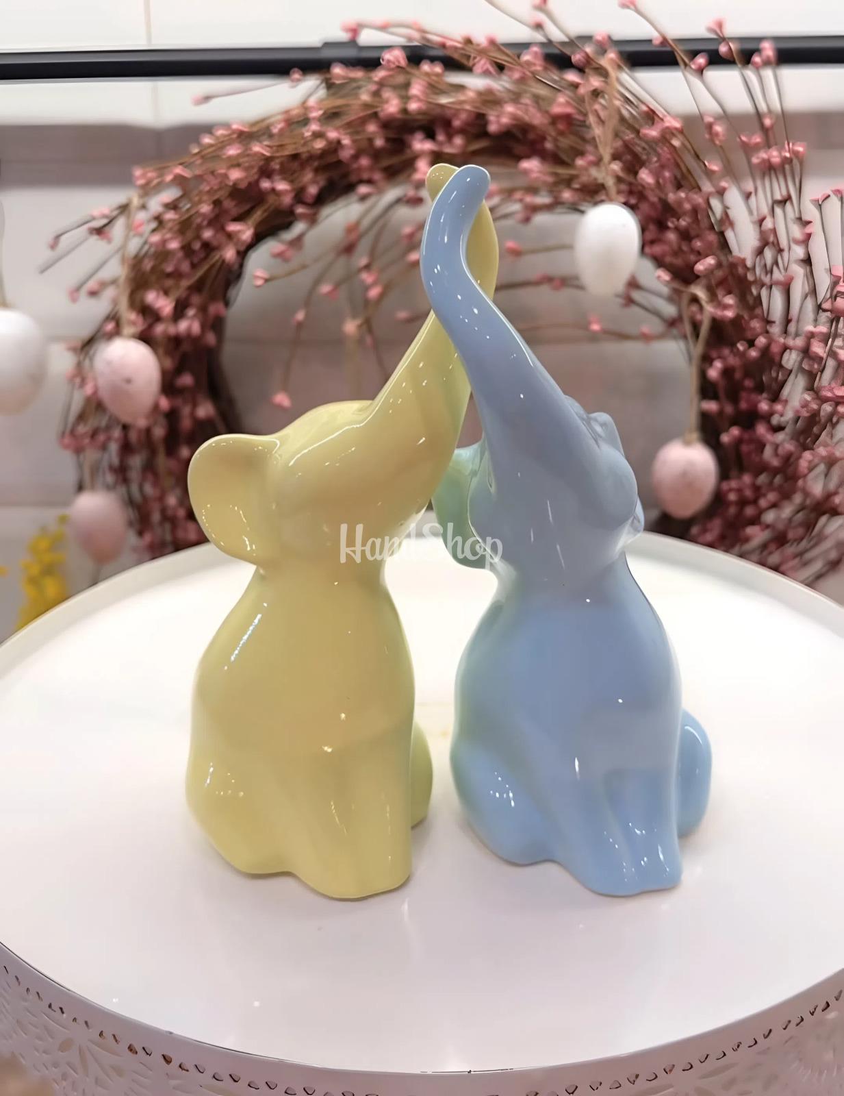 Декоративні порцелянові слоники пара сувенір Ukraine Декоративні порцелянові слоники пара сувенір Ukraine