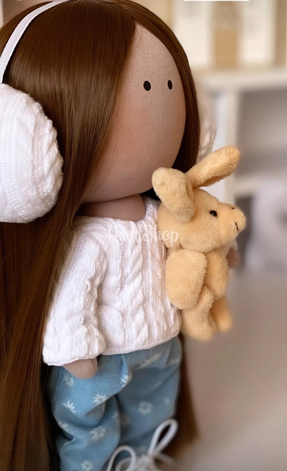 Ігрова лялька текстильна в джинсах зі змінним одягом Ігрова лялька текстильна в джинсах зі змінним одягом