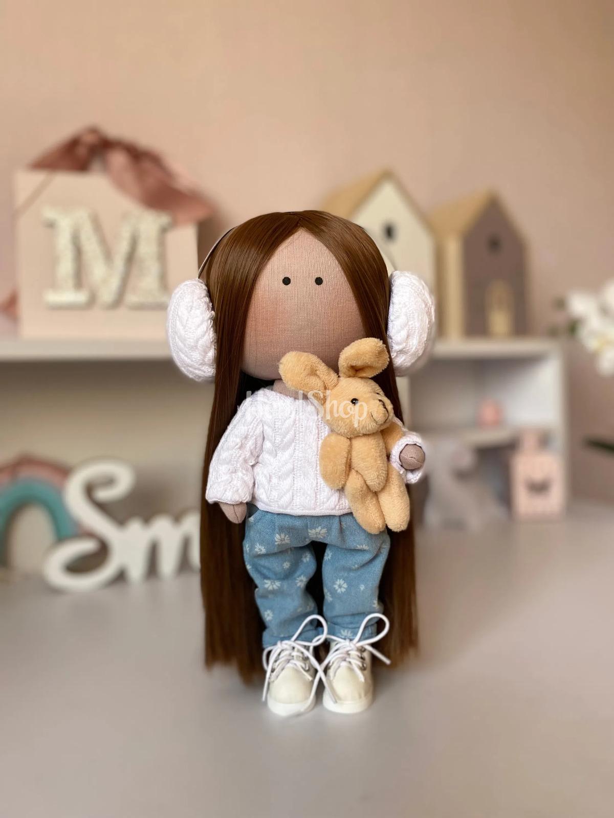 Ігрова лялька текстильна в джинсах зі змінним одягом Ігрова лялька текстильна в джинсах зі змінним одягом