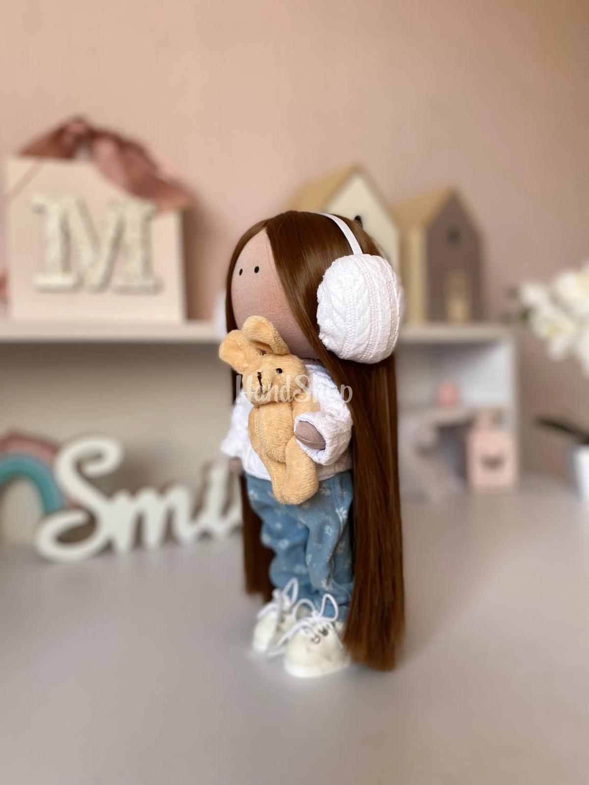 Ігрова лялька текстильна в джинсах зі змінним одягом Ігрова лялька текстильна в джинсах зі змінним одягом