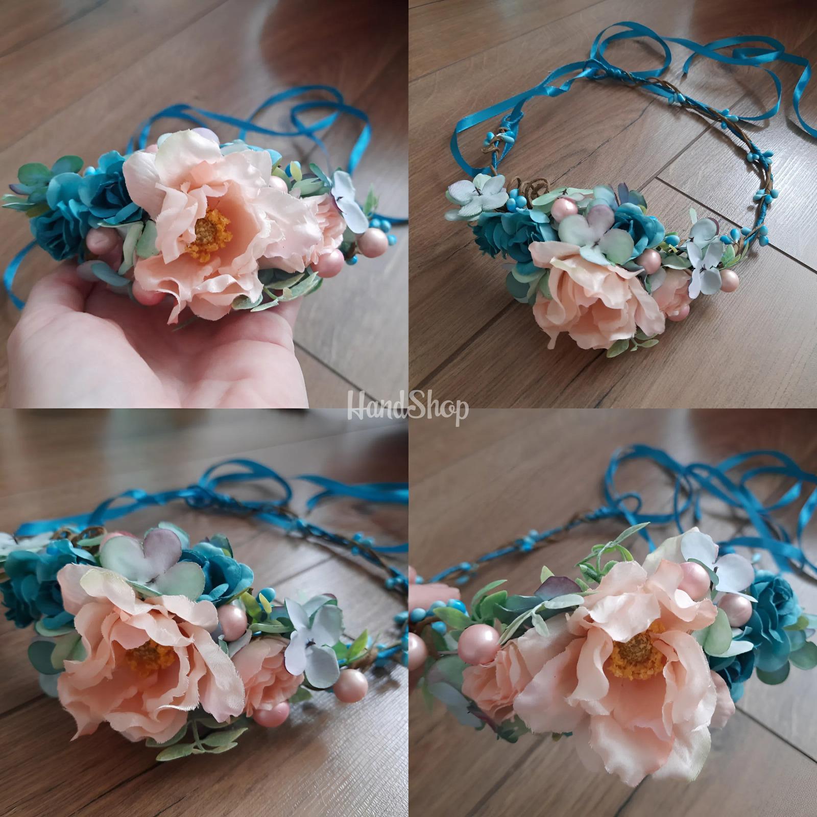 Вінок для волосся з великими декоративними квітами Вінок для волосся з великими декоративними квітами