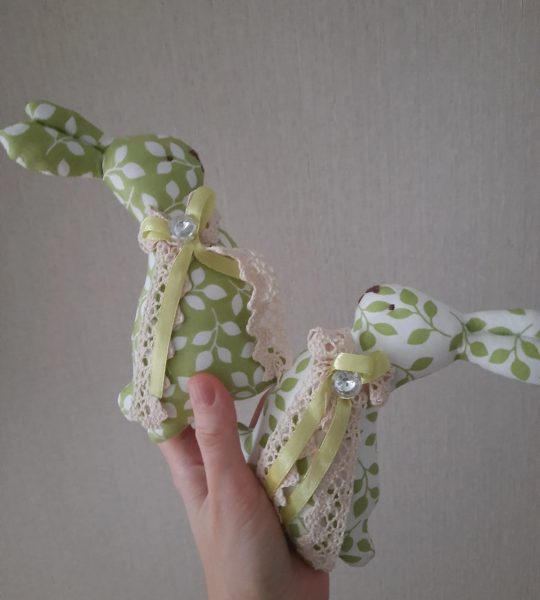 Сувенірна пара зайчики іграшки декоративні пара, 2 шт