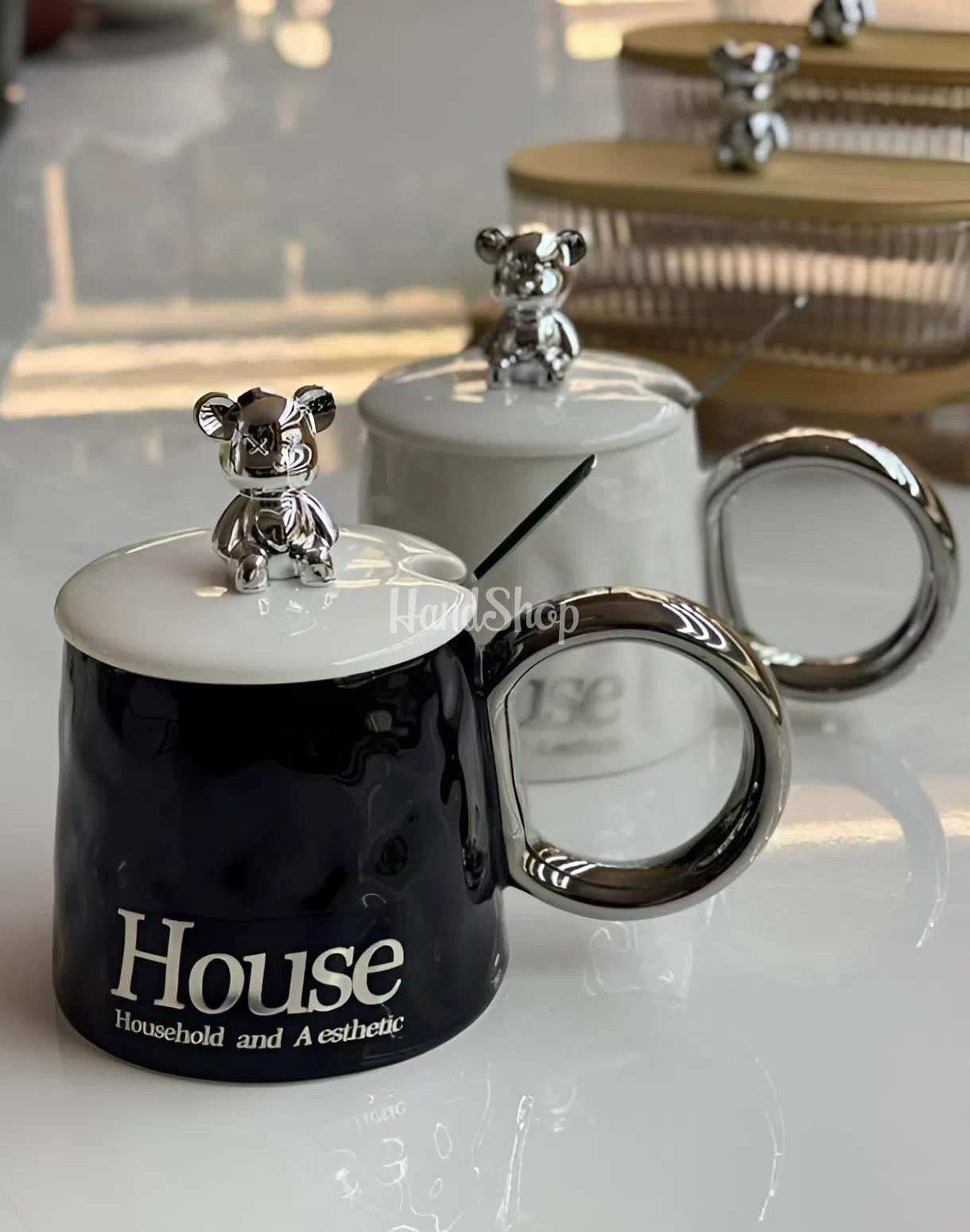 Сувенірна чашка з кришкою ведмедик та ложкою (на вибір!) Сувенірна чашка з кришкою ведмедик та ложкою (на вибір!)