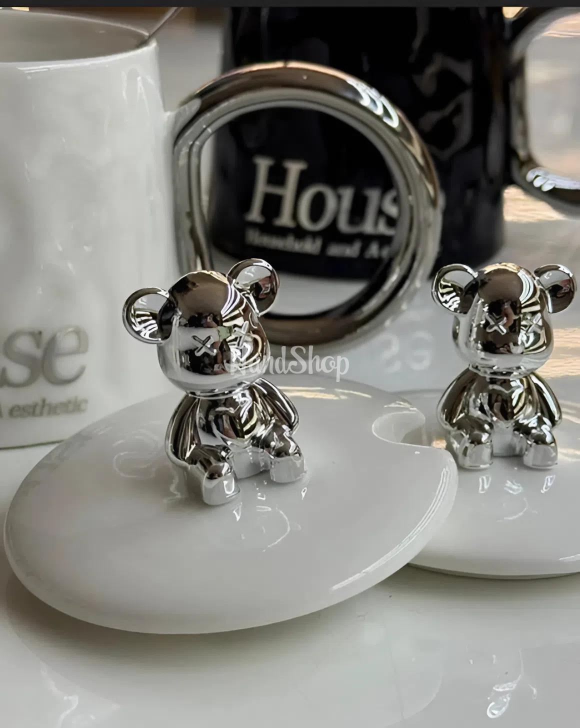 Сувенірна чашка з кришкою ведмедик та ложкою (на вибір!) Сувенірна чашка з кришкою ведмедик та ложкою (на вибір!)