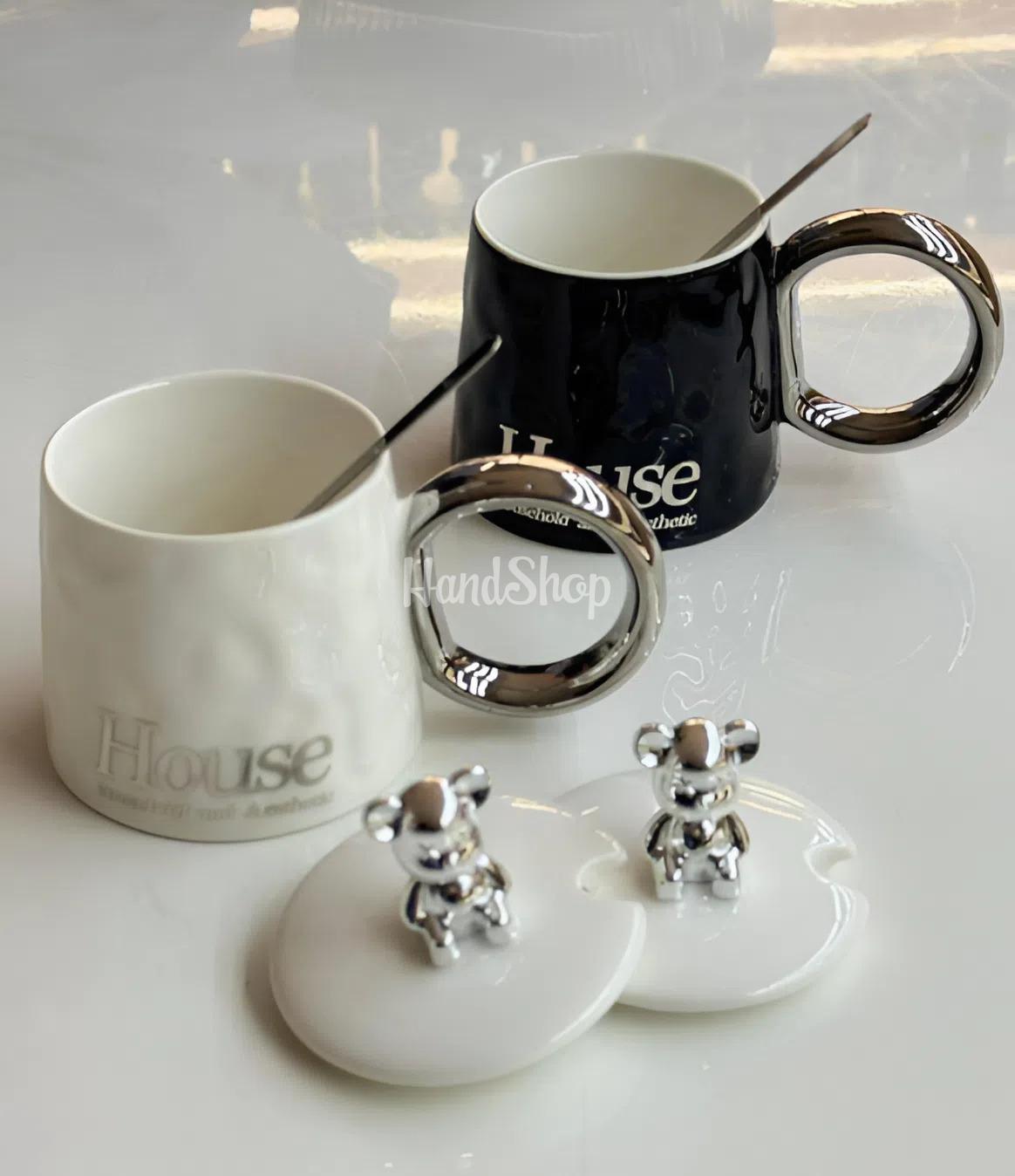 Сувенірна чашка з кришкою ведмедик та ложкою (на вибір!) Сувенірна чашка з кришкою ведмедик та ложкою (на вибір!)