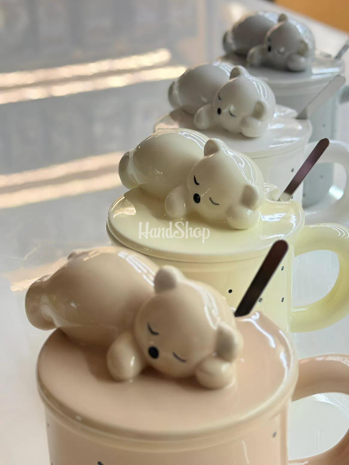 Чашка керамічна з кришкою та ложкою ведмежа (на вибір!) Чашка керамічна з кришкою та ложкою ведмежа (на вибір!)