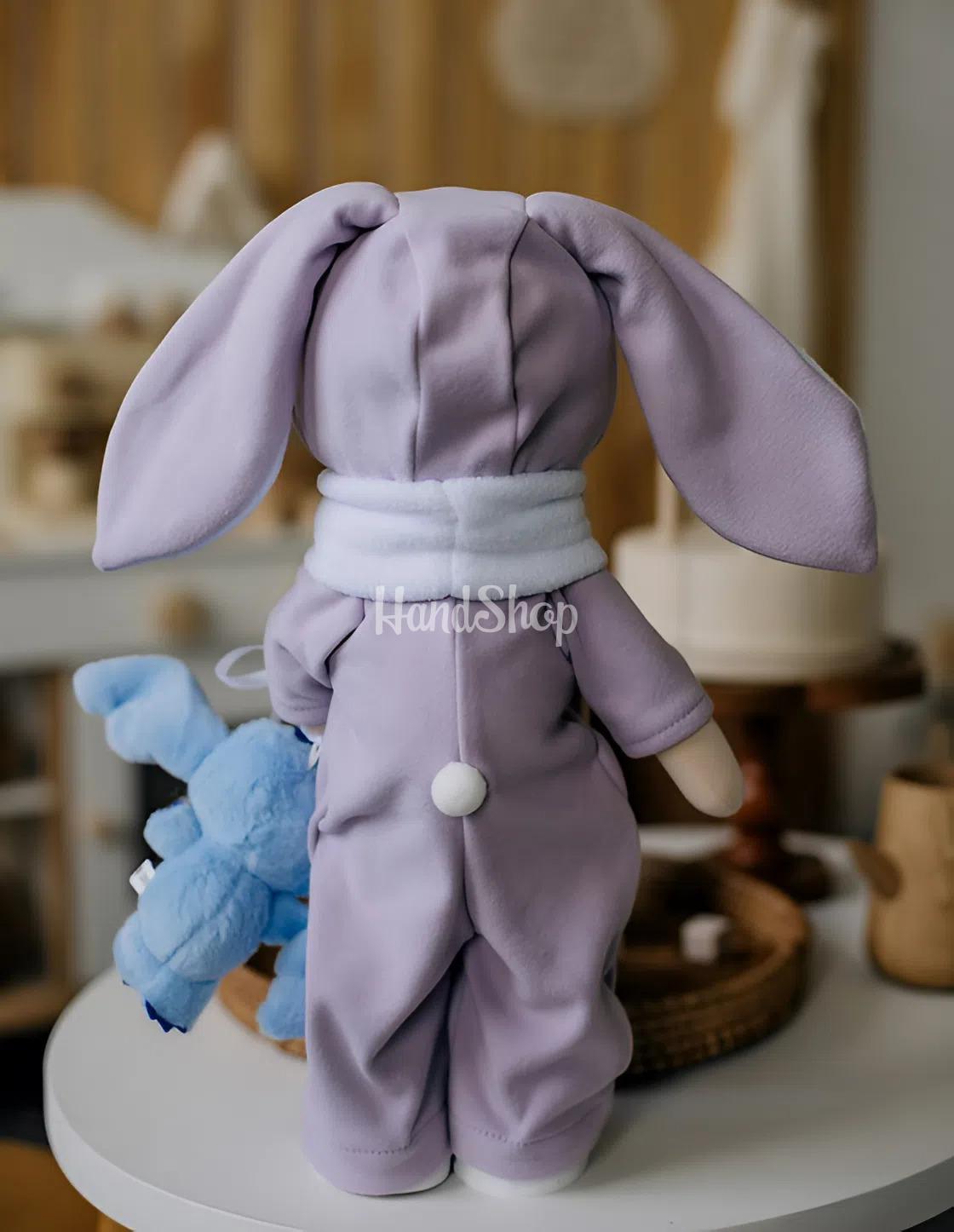 Ігрова лялька тільда в комбінезоні зайка іграшка Стіч Ігрова лялька тільда в комбінезоні зайка іграшка Стіч