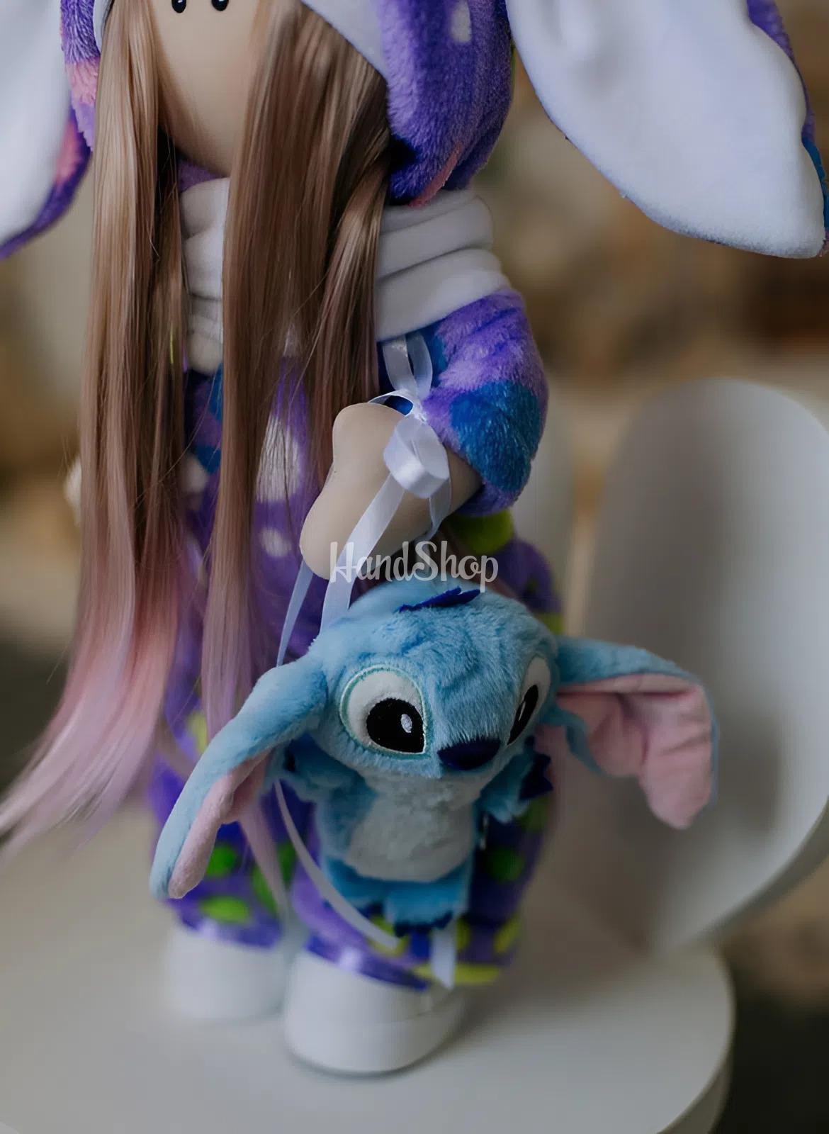 Дитяча лялька тільда в комбінезоні зайка іграшка Стіч Дитяча лялька тільда в комбінезоні зайка іграшка Стіч