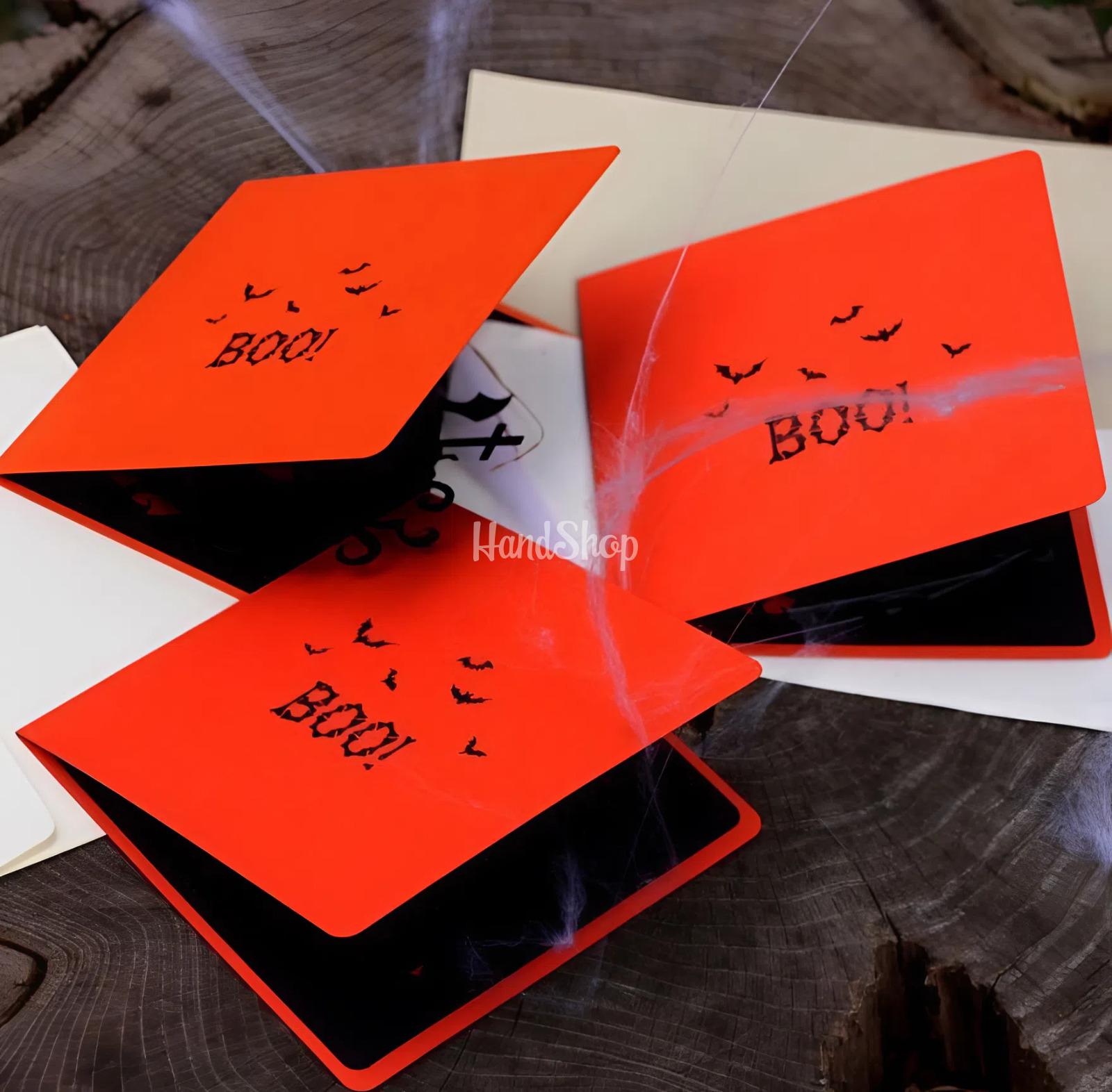 Авторська 3d листівка з деревом та гарбузом на хеловін BOO Авторська 3d листівка з деревом та гарбузом на хеловін BOO