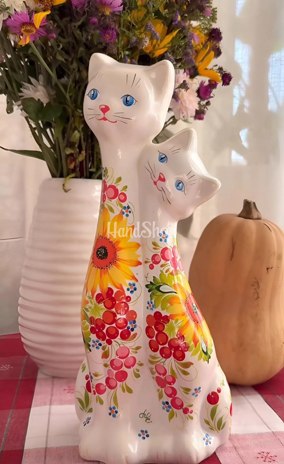 Пара котики петриківський розпис кераміка (на вибір!) Пара котики петриківський розпис кераміка (на вибір!)