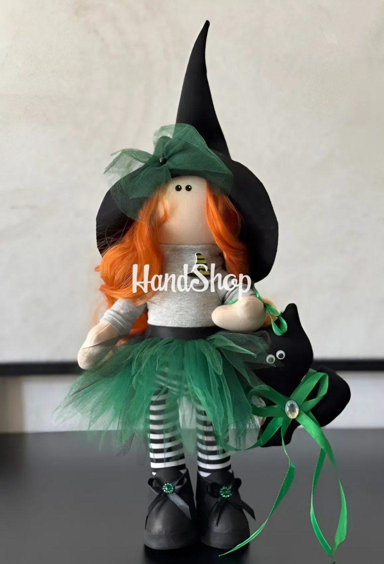 Интерьерная кукла тильда рыжая ведьма Halloween 2026 — фото 3