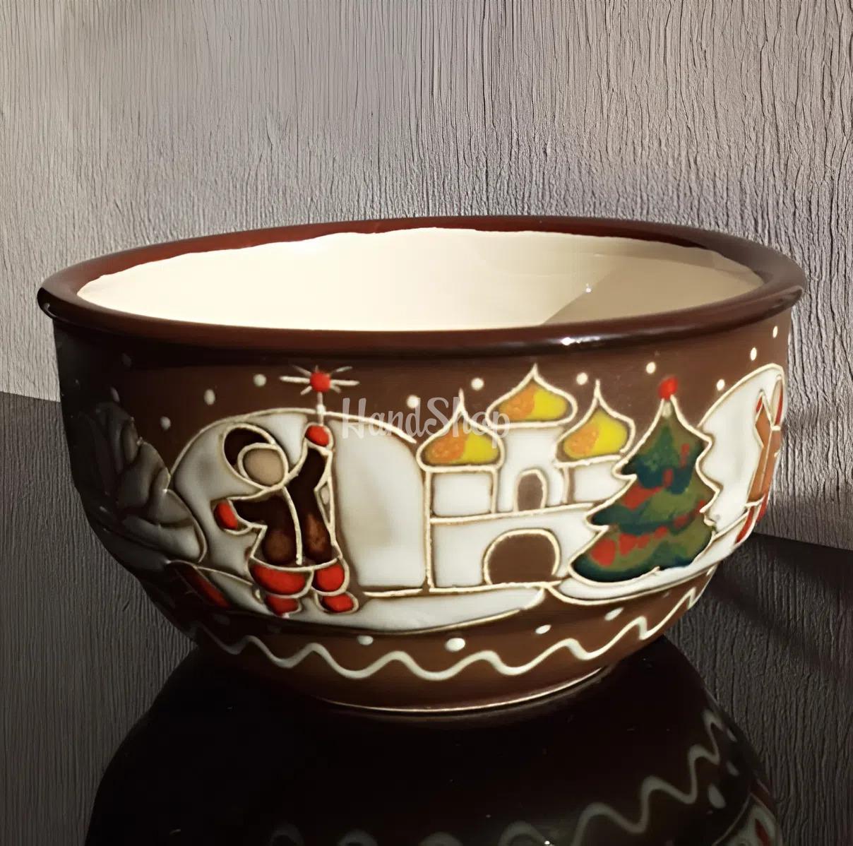 Чашка + Миска Святий вечір 2026 ручний розпис, кераміка Чашка + Миска Святий вечір 2026 ручний розпис, кераміка