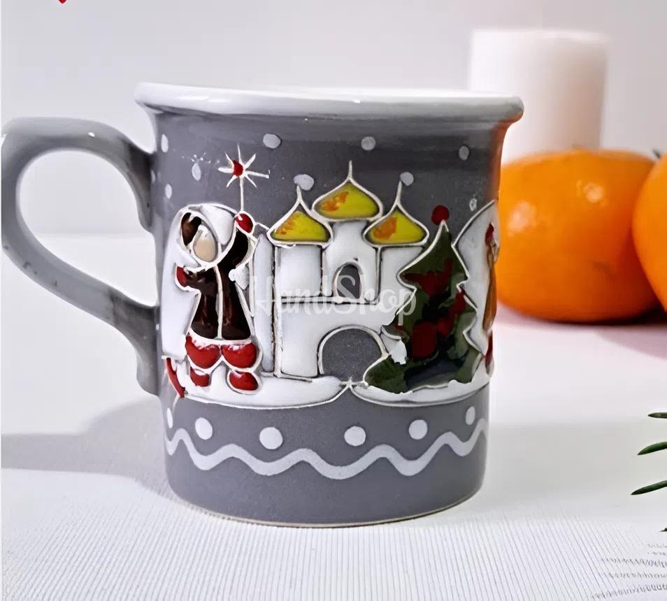 Набір Чашка+Миска Різдво 2026 ручний розпис, кераміка Набір Чашка+Миска Різдво 2026 ручний розпис, кераміка