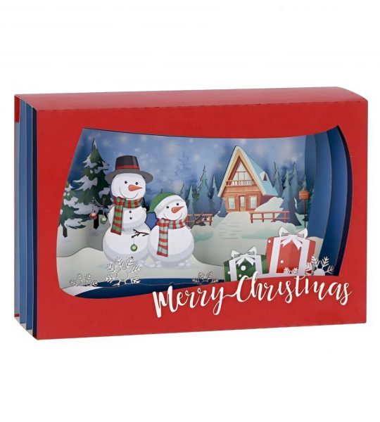 Коробочка листівка панорамка Merry Christmas 2026