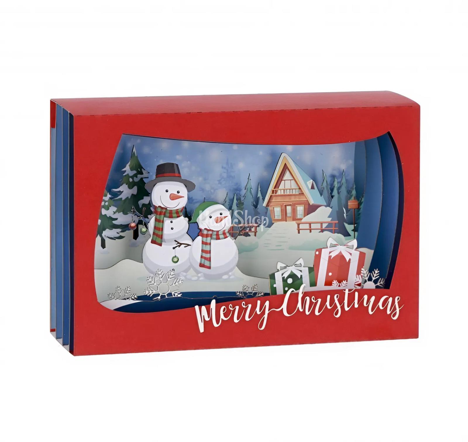 Коробочка листівка панорамка Merry Christmas 2026 Коробочка листівка панорамка Merry Christmas 2026