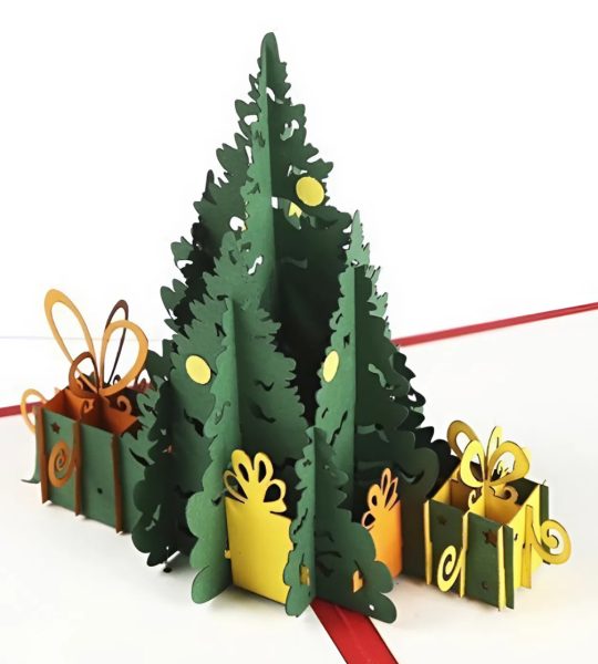 3D листівка на новий рік своїми руками Різдво 2026 ялинка