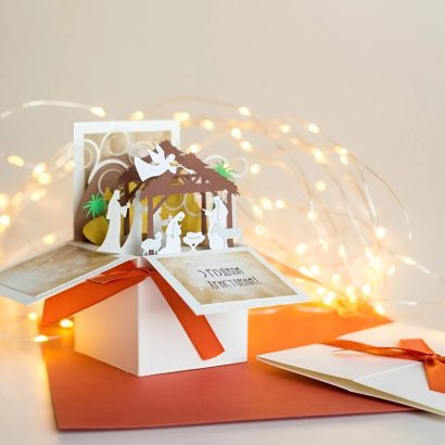 3d cвяткова об'ємна листівка коробка Різдво Новий рік 2026