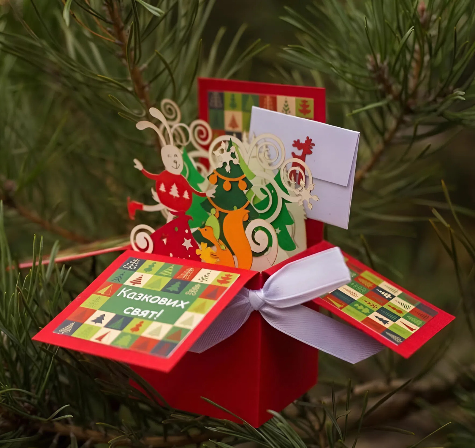 Чарівна 3d зимова листівка-коробочка ручної роботи: маленьке свято у дитячих долоньках